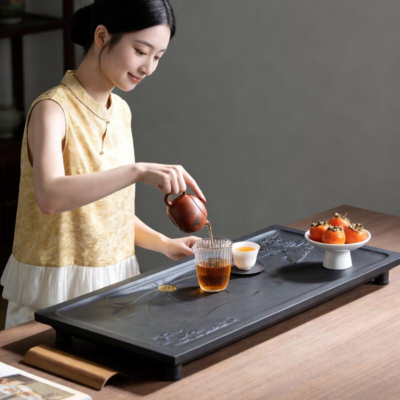 Imitation Black Gold Stone Kung Fu Tea Tray