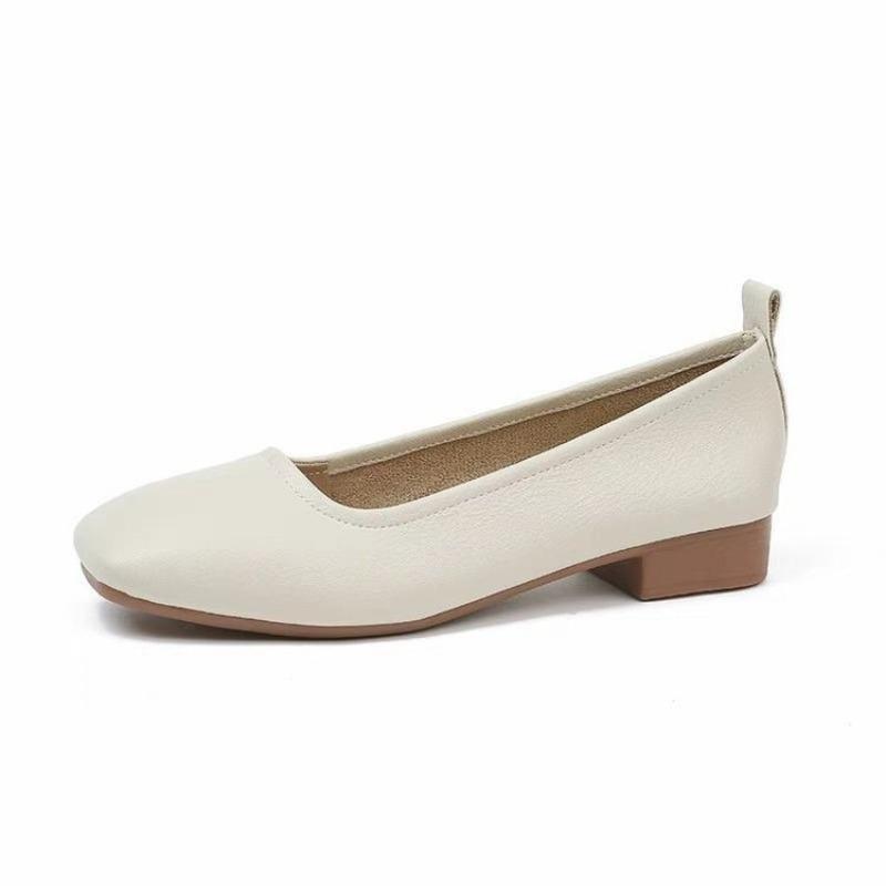 Einfache Dameneinzelchuhe mit eckiger Spitze, Herbstneuheit, leichte, superweiche Schuhe, Arbeitsschuhe, Doudou-Schuhe für Damen