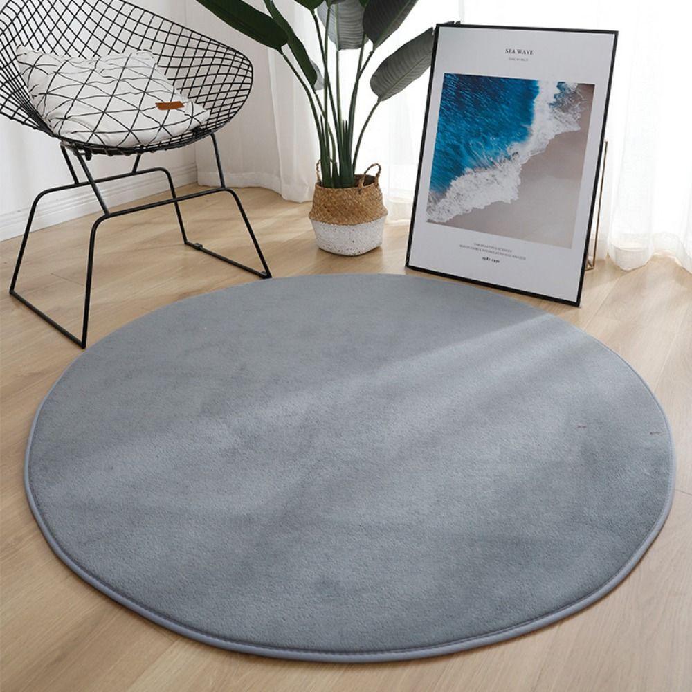 Soft Plush Living Room Rugs Non Slip Furry Carpet Round Carpet  For Living Room Home Decor Bedroom