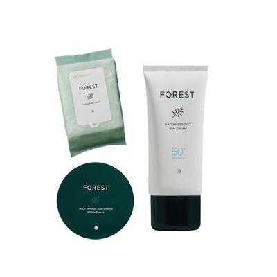 FOREST Multi Defense Sonnenkissen + Sonnencreme + Reinigungstücher Set 3-teilig