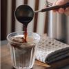 Mâner din lemn Linguriță de cafea din oțel inoxidabil Linguriță de măsurat Linguri de cafea cu mâner lung din lemn