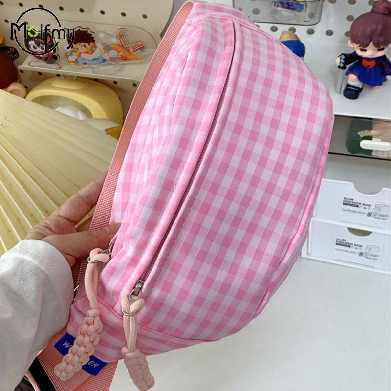 Cute Fanny Pack Breast Package Waterproof Outdoor Sports Bag Canvas Pouch Koreanstyle Waist Bag Fanny Pouch Crossbody Coin Purse