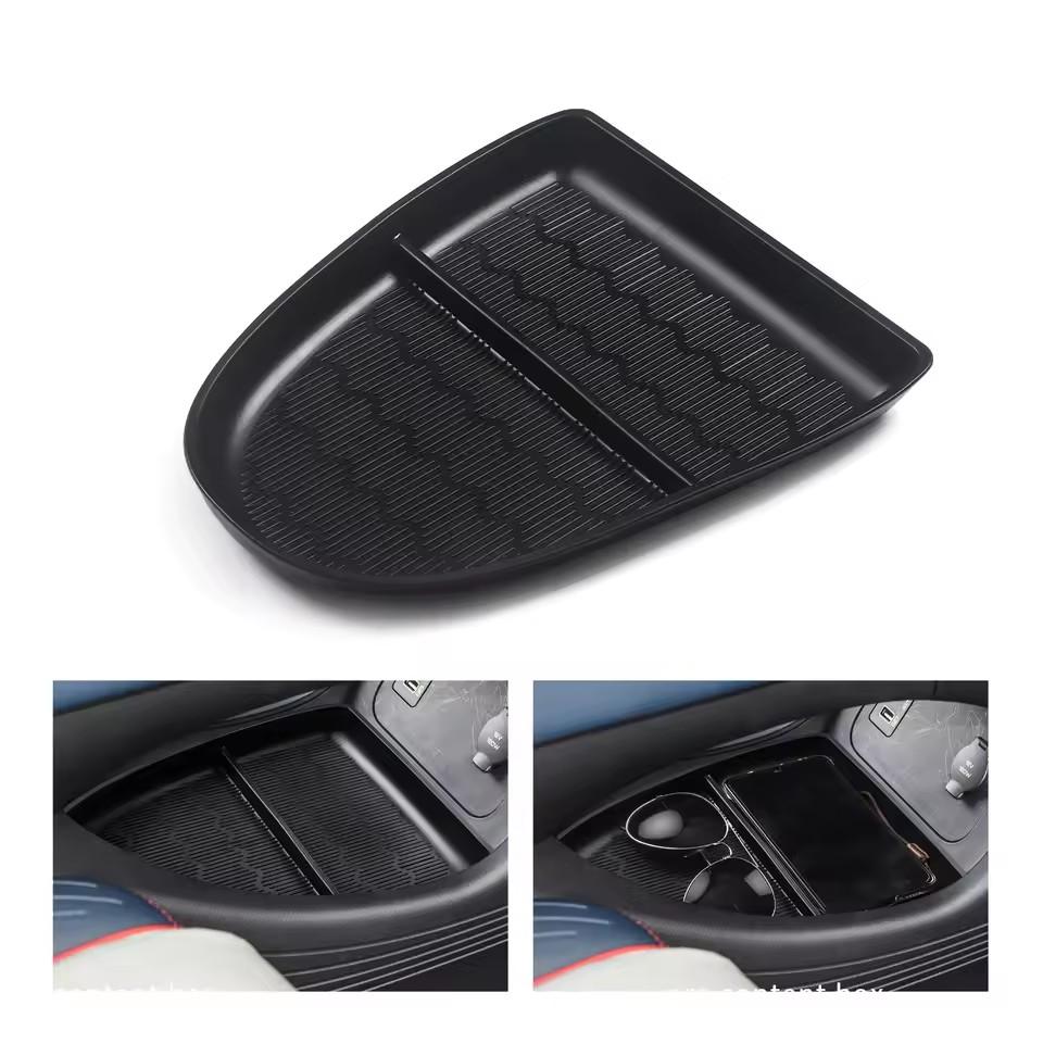 for BYD Atto 3 Center Console Lower Layer Tray Storage Box  TPE Organizer Car Interior Accessories