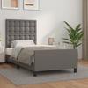 VidaXL Bed Frame with Headboard Grey 90x200 Cm Faux Leather3125553