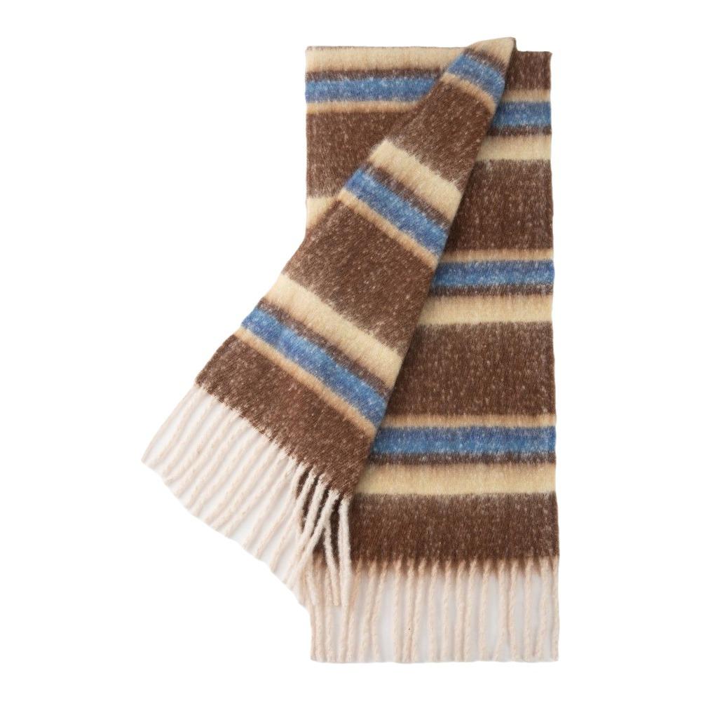 Mohair Winter Cashmere Scarves Plush Long Shawl Classic Stripe Wool Scarf Autumn Winter