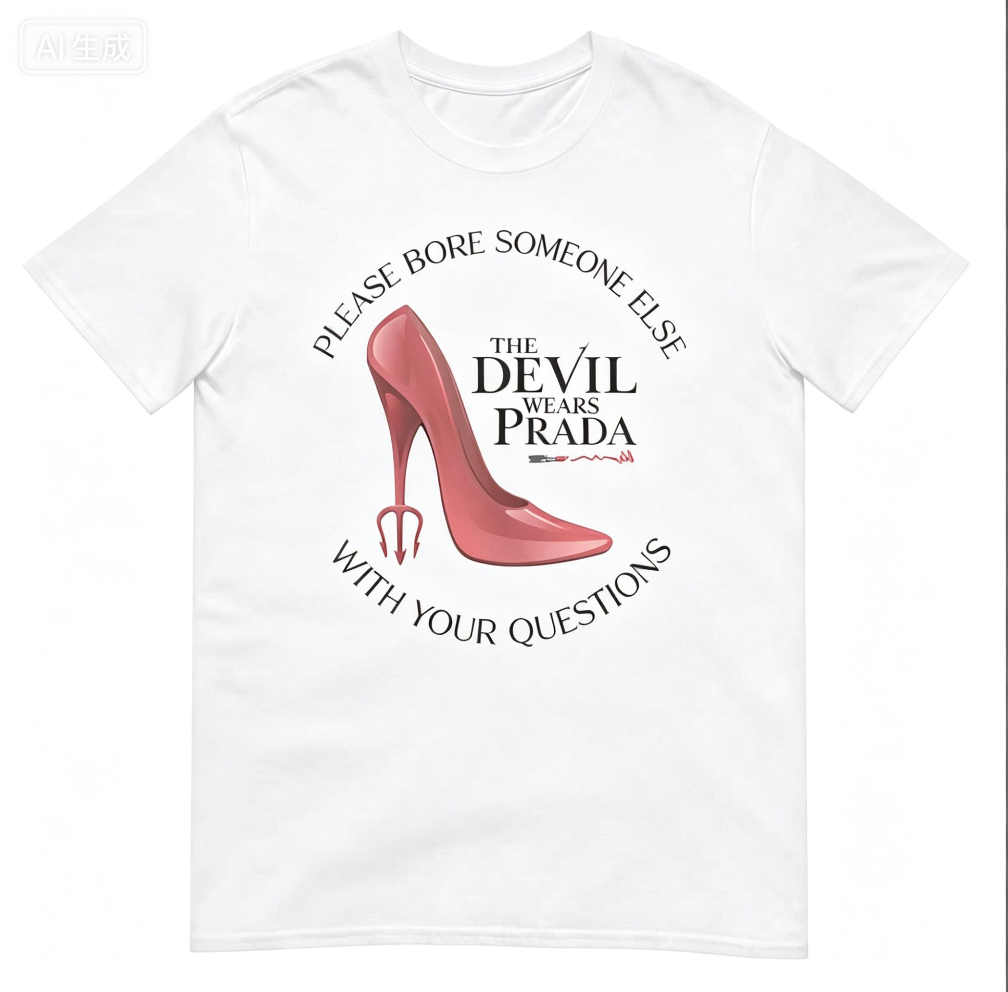 2026 Summer New Unisex Fashion Oversized Tshirt Movie Merchandise The Devil Wears Prada 2 Miranda Priestly Cotton Unisex Shirt S