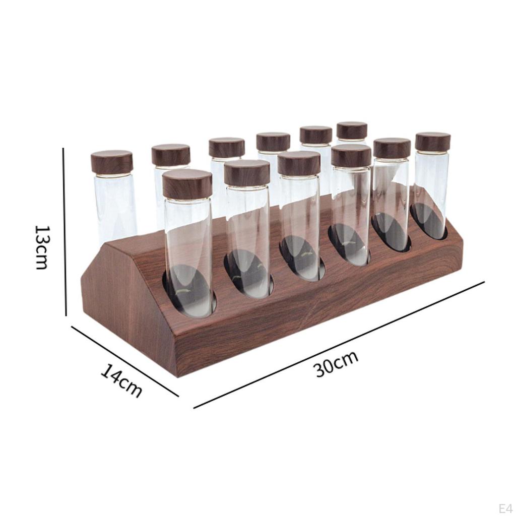 Coffee Bean Dosing Glass Jar Cellar Storage Containers with Holder and Funnel