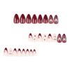 Burgundy French Bow Press-on Cherry Nail Art Tips - Hot Selling Solid Color Nails