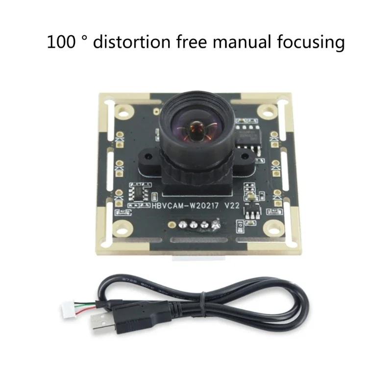 Moduł Kamery Wideo USB 1280x720 OV9732 1MP 72°/100° Regulowana Soczewka z Ręcznym Ogniskowaniem Moduł Monitorujący Plug and Use Kamera Internetowa