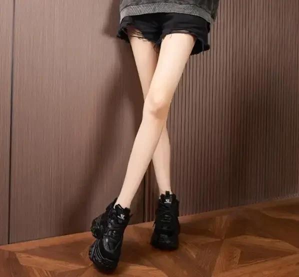 Fashion 9CM Microfiber Leather Women Chunky Sneakers Platform Wedge Loafer Flats Winter Autumn Warm Vulcanize Loafer Mixed Color Shoes