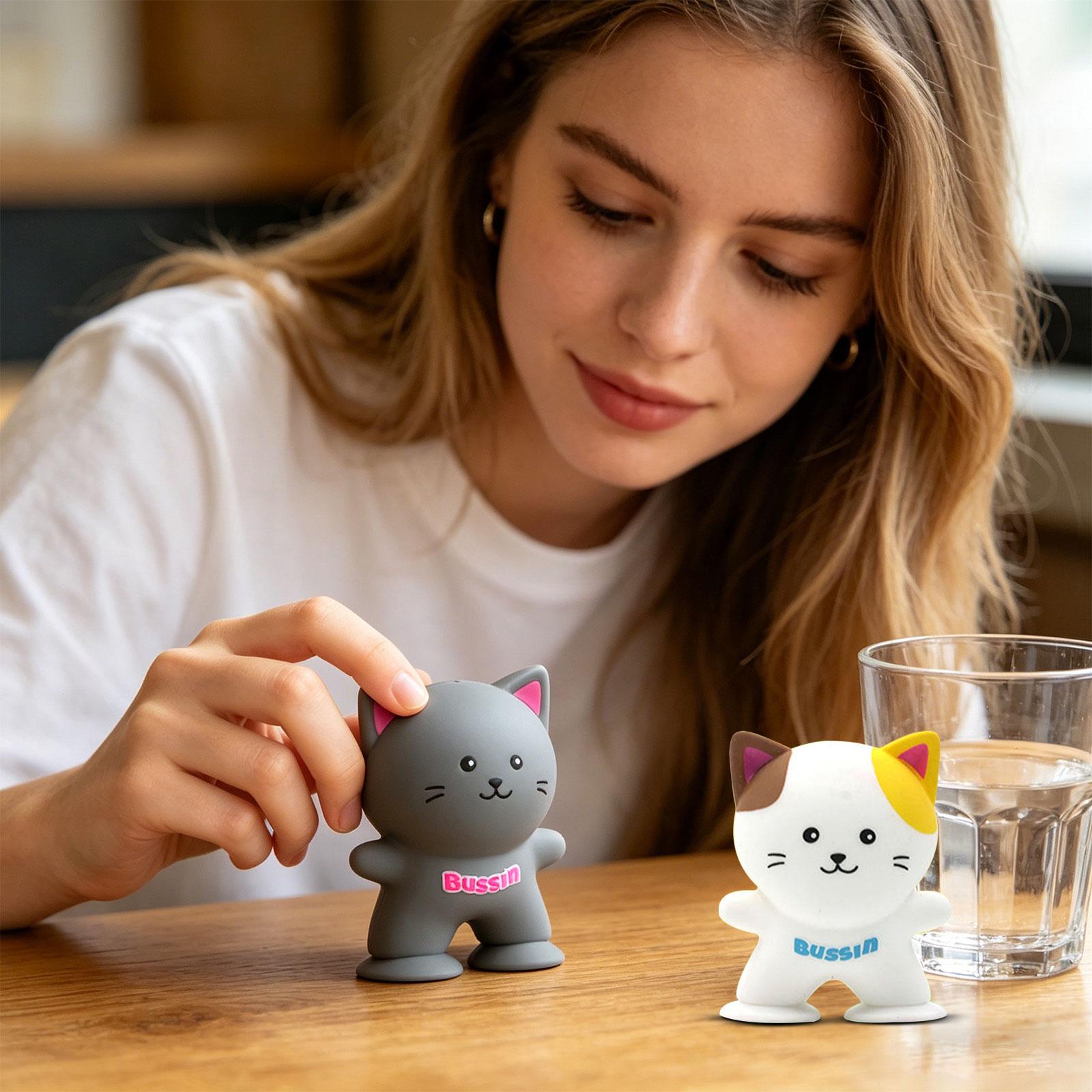 

Creative Kids Cat Suction Toy Soft Squeeze Stress Relief Toy Flexible Material Durable Design Fun Shape for Children and Adults One Size