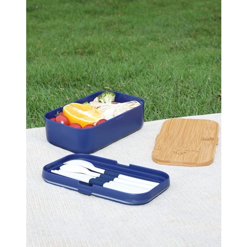 Premium Bento Box, 1000ml Capacity, Blue, with Valve, Adjustable Dividers, Dishwasher and Microwave Safe, Single Tier, 5 Colors, Simple, Stylish, and