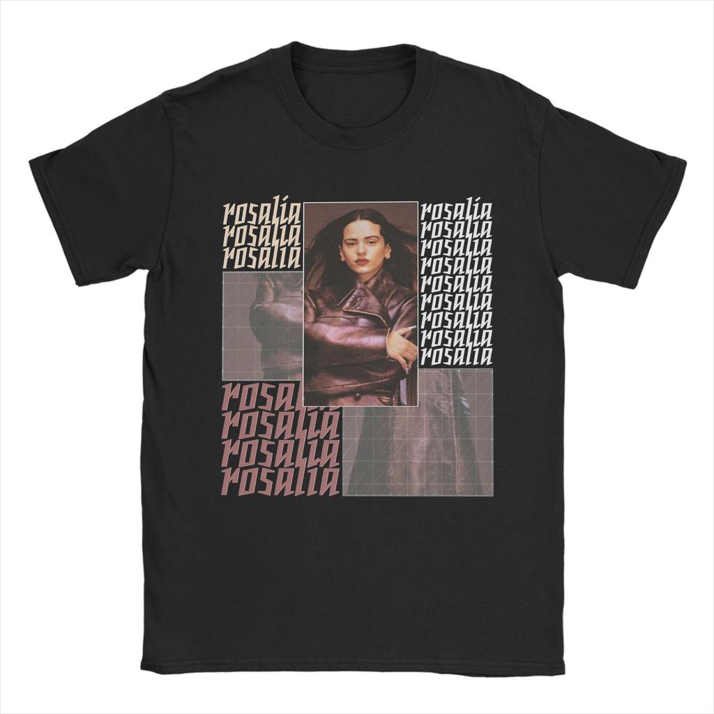 Singer Rosalia LUX Text TShirt for Unisex Funny Cotton Tee Shirt Round Neck Short Sleeve T Shirt Printing Clothing