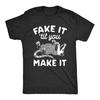 Fake It Until You Make It Possum Shirt Funny Animal Cool Dad Shirt Cool Kid Possum Personality Street Fashion Humor Tops