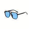 Stylish Blue Lenses Women'S Fashion Glasses - Black Frame Polycarbonate Lenses Perfect for Fashion-Forward Looks