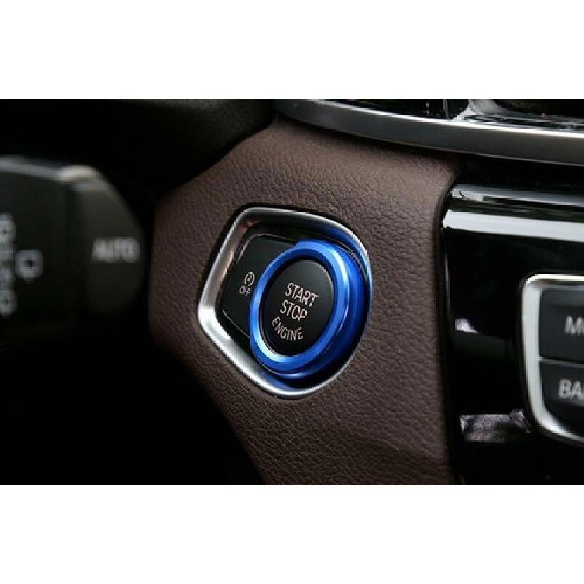 Blue Aluminum Ignition Switch Start Button Ring Trim For BMW X3 G01 X4 2018-