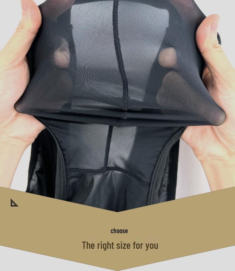 Herren Sexy High-Cut Nahtlose Eis-Seide Slips mit Transparentem Geprägtem Bund