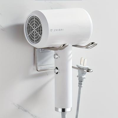1/2/4 Pezzi Supporto per Asciugacapelli in Acciaio Inossidabile, Mensola portaoggetti per Bagno, Salvaspazio a Parete, Adatto per Bagno e Salone