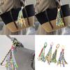 Hand Woven Colorful Keychain Decorative Hanging Pendant Key Holder with Unique Ethnic Charm for Keys Phones and Bags