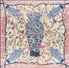 90*90cm  Luxury Brand Women Chinese Silk Floral  Scarfs Female European Style Square Scarves Spring Summer Shawls For Ladies
