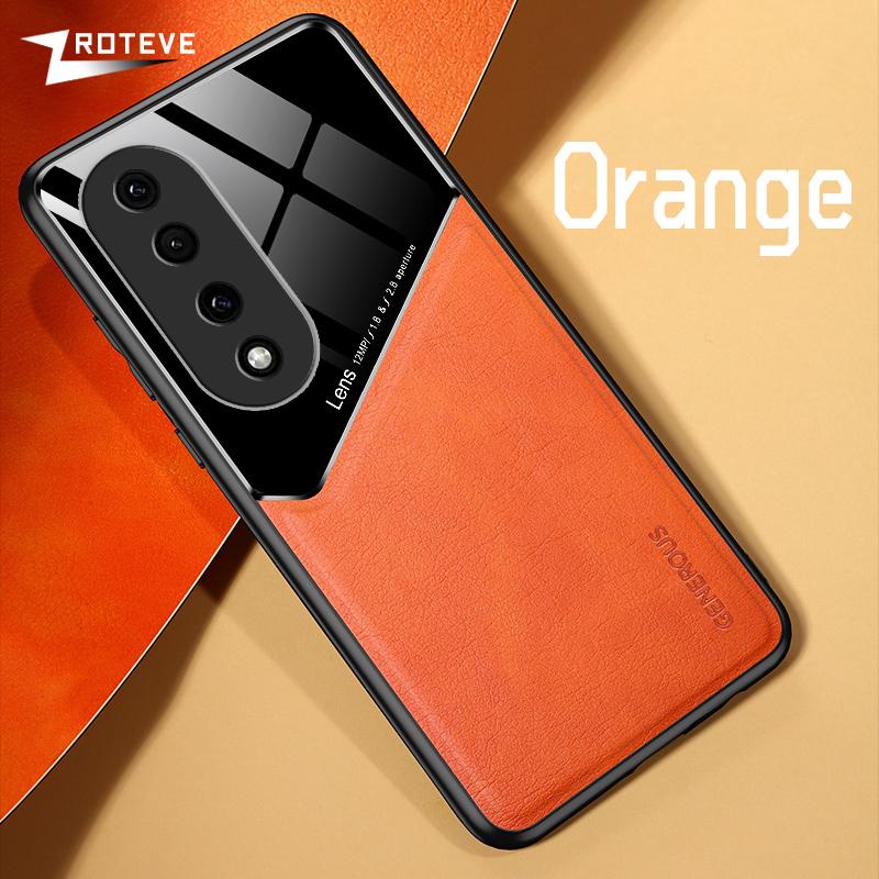 

Чехол Honor90 из искусственной кожи, автомобильный магнитный жесткий чехол для ПК для Huawei Honor 90 50 70 Pro Plus Honor50 Lite Honor70, чехлы для телефонов Honor 90 оранжевый