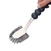 Long Handle Hanging Cleaning Brush Pan Dishes  Multifunctional Cleaning Brush Semicircular Grey