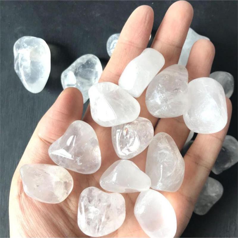 Natural White Crystal Large Tumbled and Raw Stones for Diffusers and Incense
