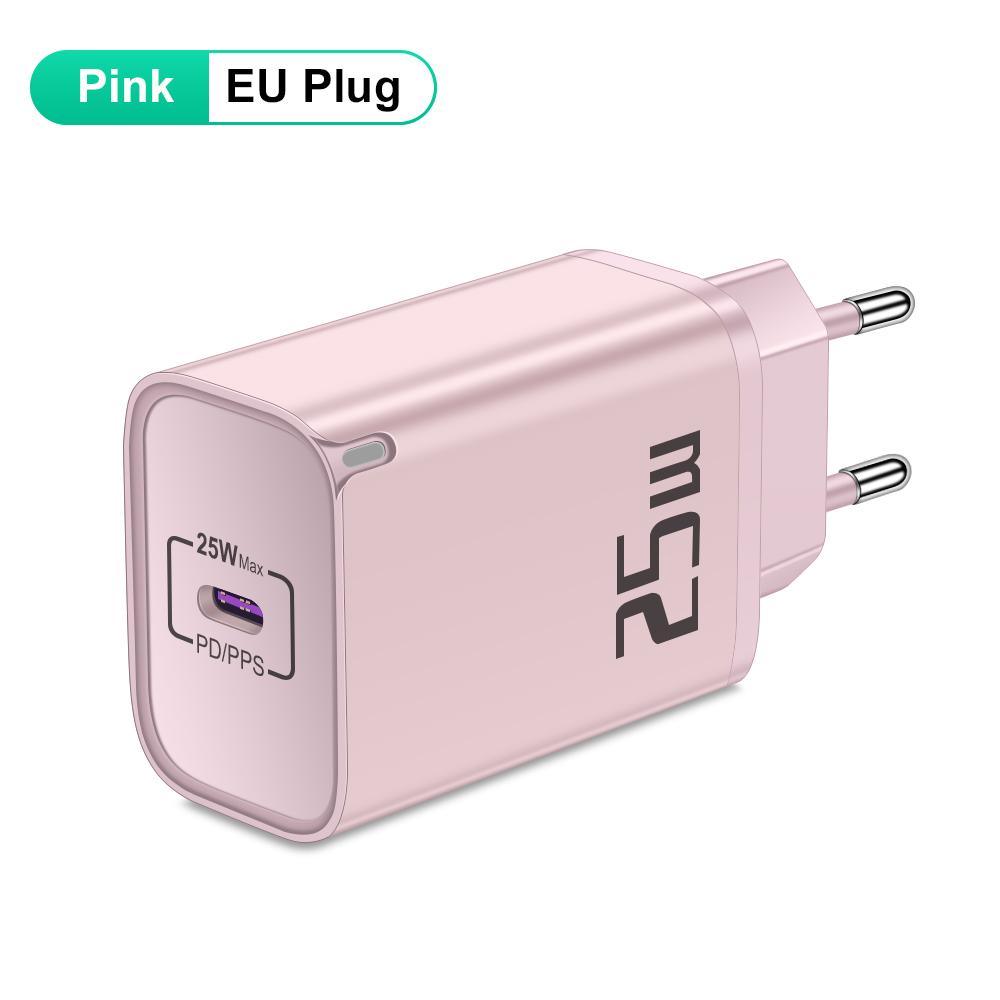 25W PD Charger Fast Charging Phone Charger Type C Quick Charge 3.0 Adapter For iPhone Samsung Xiaomi EU/US/UK Plug Wall Charger