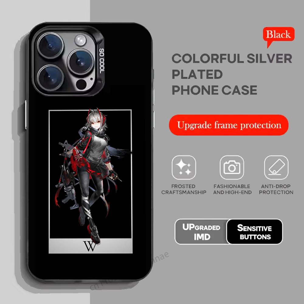 

Arknights Game W phone Case for iPhone 17 11 12 Pro Max Plus Mini Air SE 16e 14 15 16 13 Soft Shell iPhone16