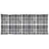 Vidaxl Garden Chairs, 6 Pcs, With Grey Checkered Cushions, Teak