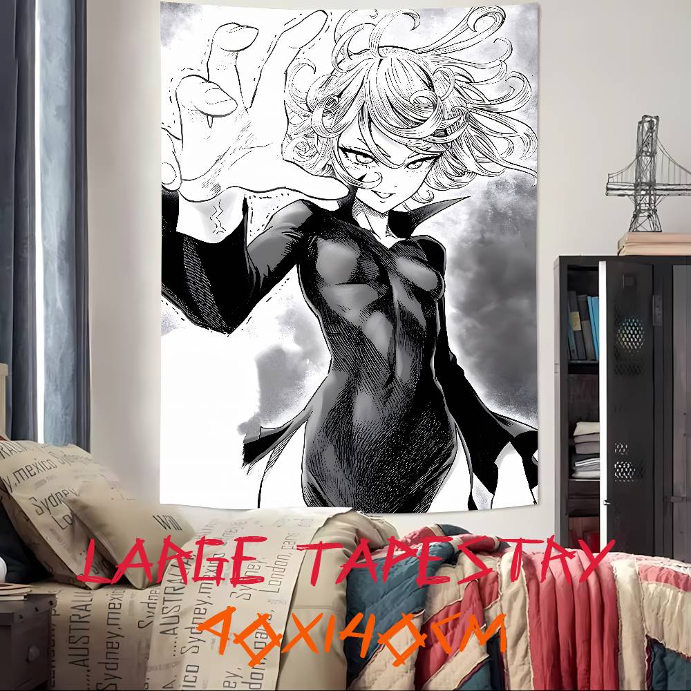 Large HOT Popular Cool Anime One PPunchS Top Man Tapestry Decoration Bedroom Dormitory Background Tapestry