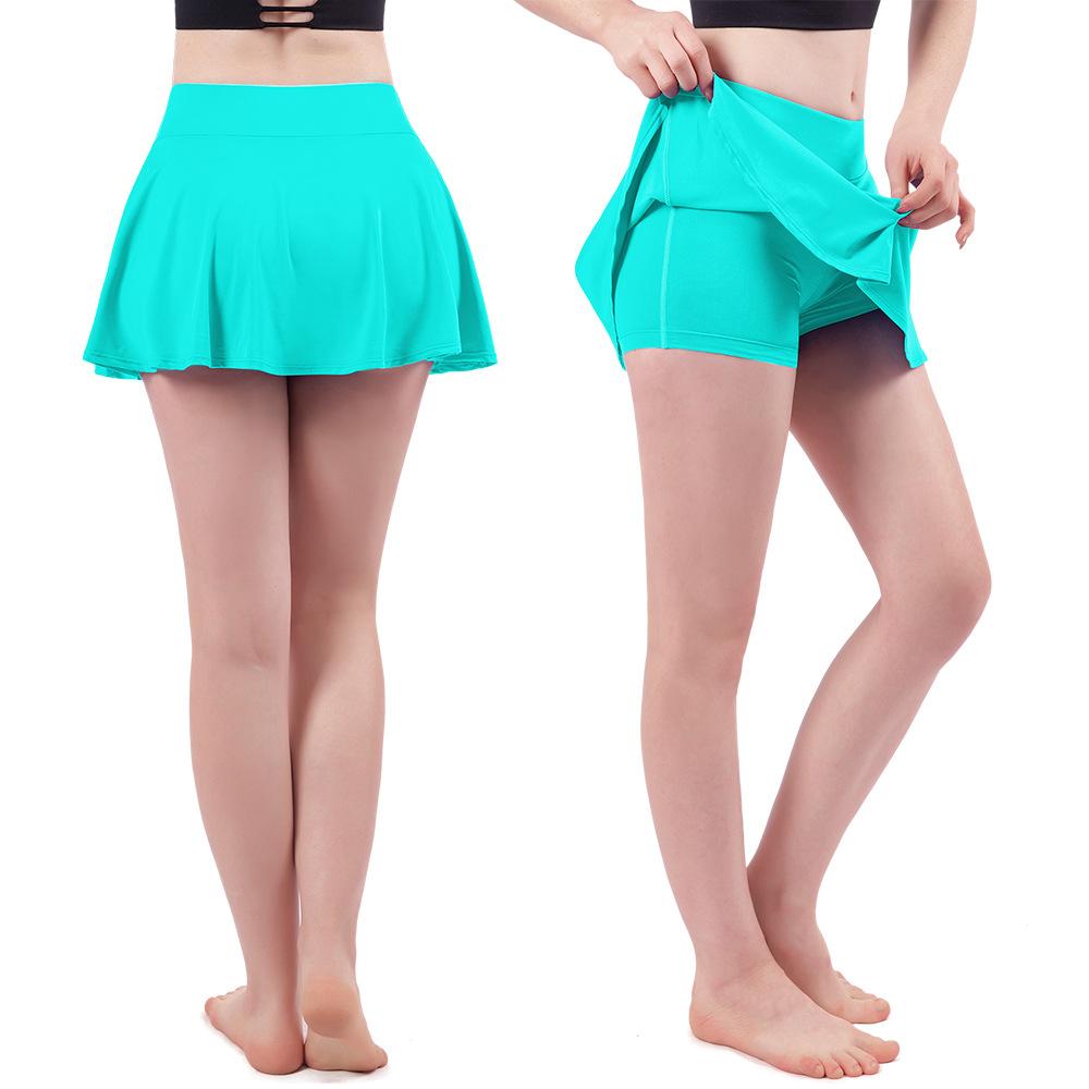 Women's Breathable Tennis Skirt with Inner Shorts Lightweight Sport Skorts for Running Yoga Fitness Outdoor Activities Pants