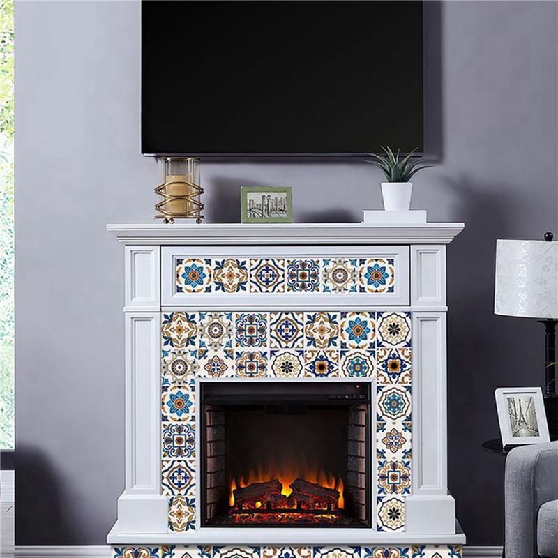 48PCS Self-Adhesive Anti-Oil Sticker Kitchen Stove High Temperature Tile Cabinet Waterproof Wall Sticker -S-B61B