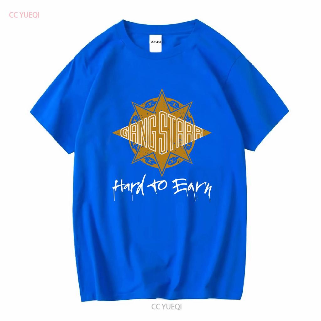 Hard To Earn Gang Starr 1990s Hip Hop Brainstorm Mass Appeal The Planet T-shirt lange of korte mouwen vintage Gewassen Lichtjes