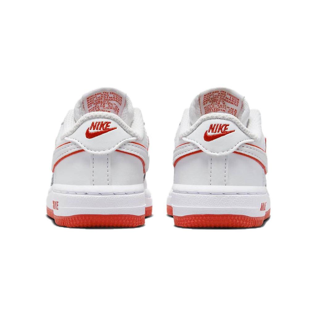 Nike Force 1 Low TD White Picante Red Baby Sneakers FJ3486-101
