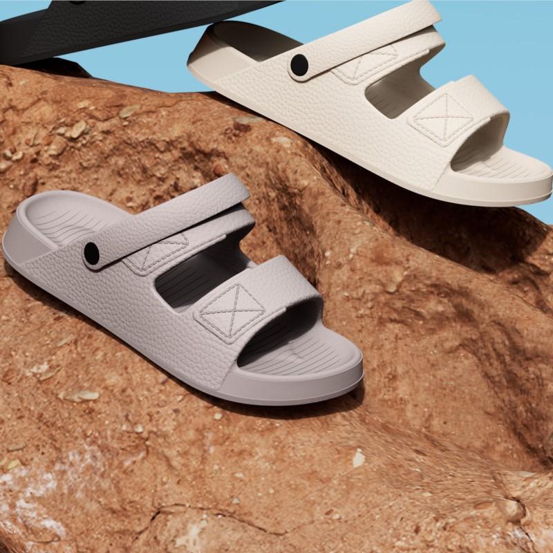 Módní Shevalues Nové sandály pro muže Protiskluzová venkovní plážová obuv Měkká podrážka Pohodlné nazouváky EVA Lehké Pánské koupelnové pantofle
