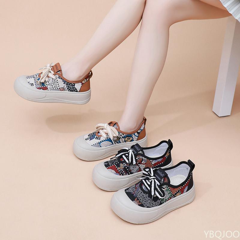 Fashion Women's casual sports comfortable height increase breathable lace up fashionable single shoes versatile lightweight shoes