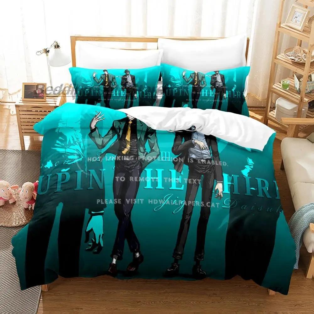 Lupin the 3rd Bedding Set Single Twin Full Queen King Size Bed Set Aldult Kid Bedroom Duvetcover Sets 3D Print Anime