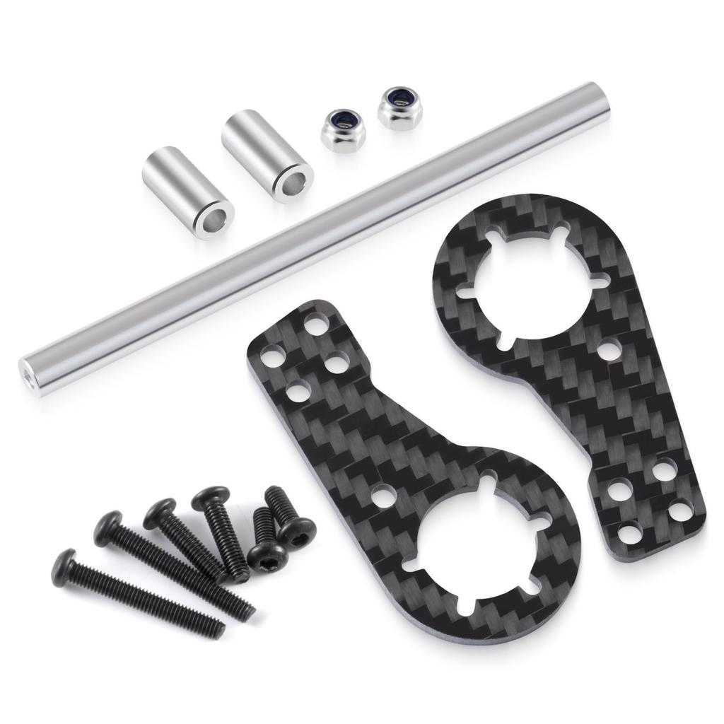 TRZX Carbon Fiber Rear Shock Damper Mount Upgrade Parts for Tamiya 112 Scale Lunchbox RC Cars (57409)