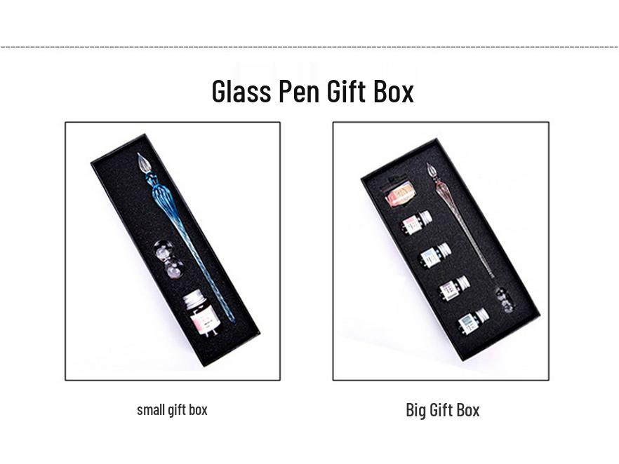 Creative Glass Signature Pen - Gift for Friends' Birthdays, Elegant Gift Box Included