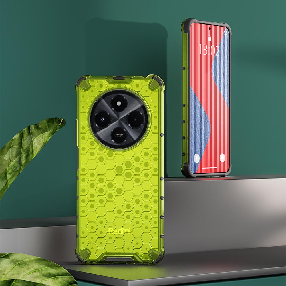 

Противоударный защитный чехол KEYSION для Xiaomi POCO C75, мягкий силиконовый + прозрачный сотовый чехол для задней панели телефона Xiaomi Redmi 14C for Redmi 14C зелёный