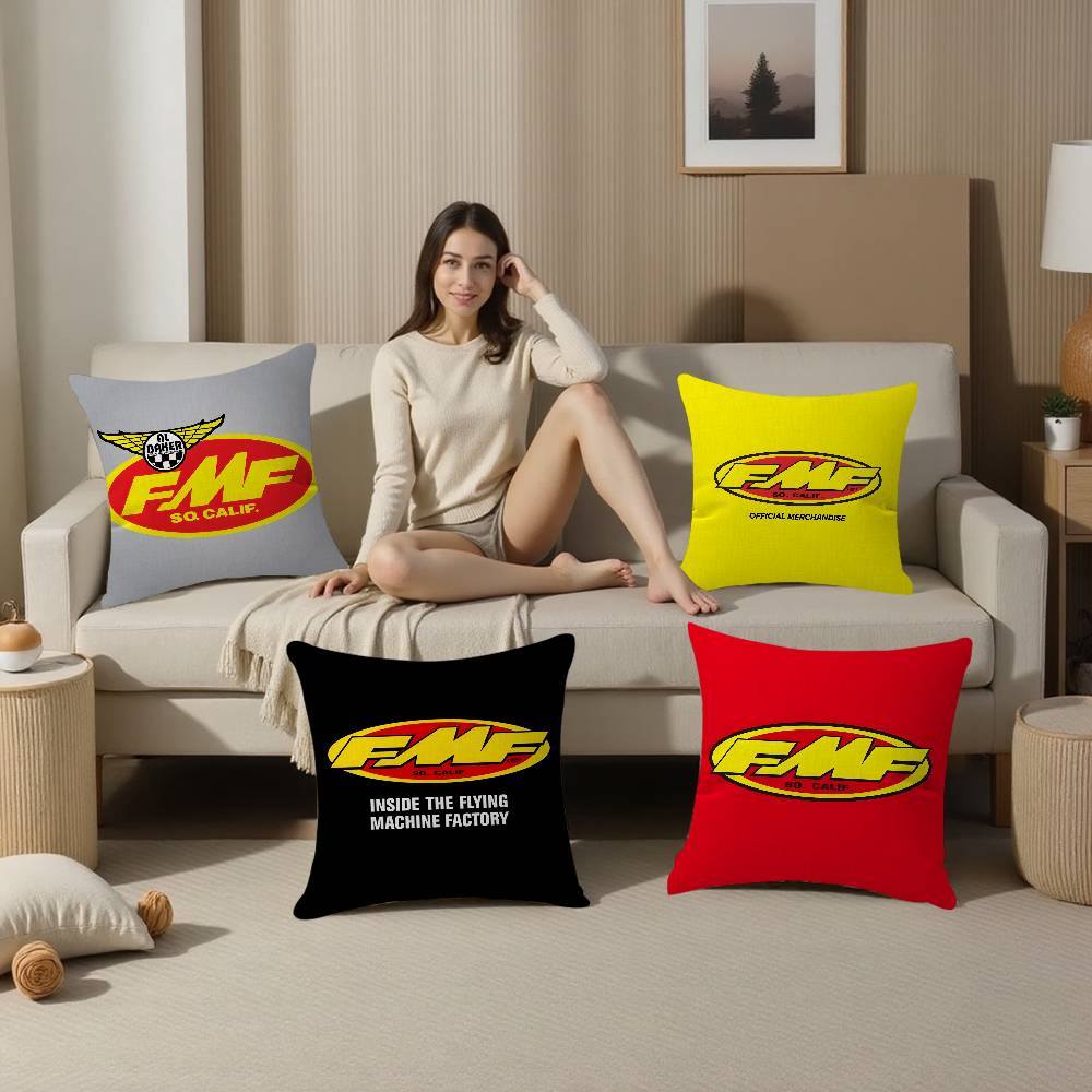 F-FMF Racing Logo Personalized Pillow Cover Kids Bedroom Wild Party Decor Pillowcase Kid Birthday Shower Gift