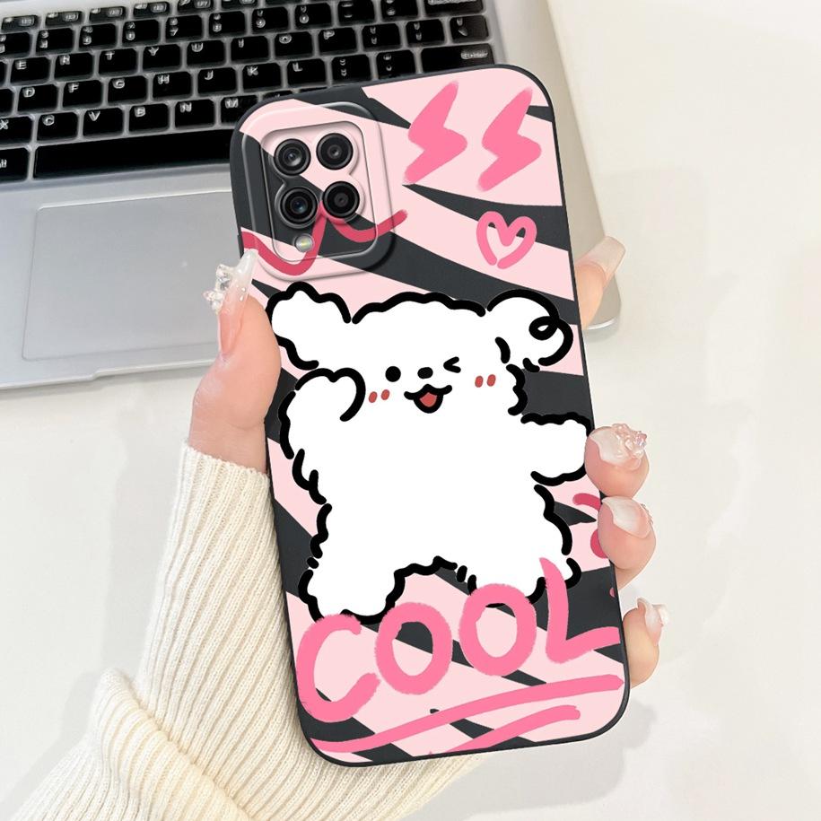 For Samsung Galaxy A12 Case SM-A125F Camera Protection Cover Cute Cartoon TPU Phone Case For Samsung M12 F12 SM-M125F A 12 Funda