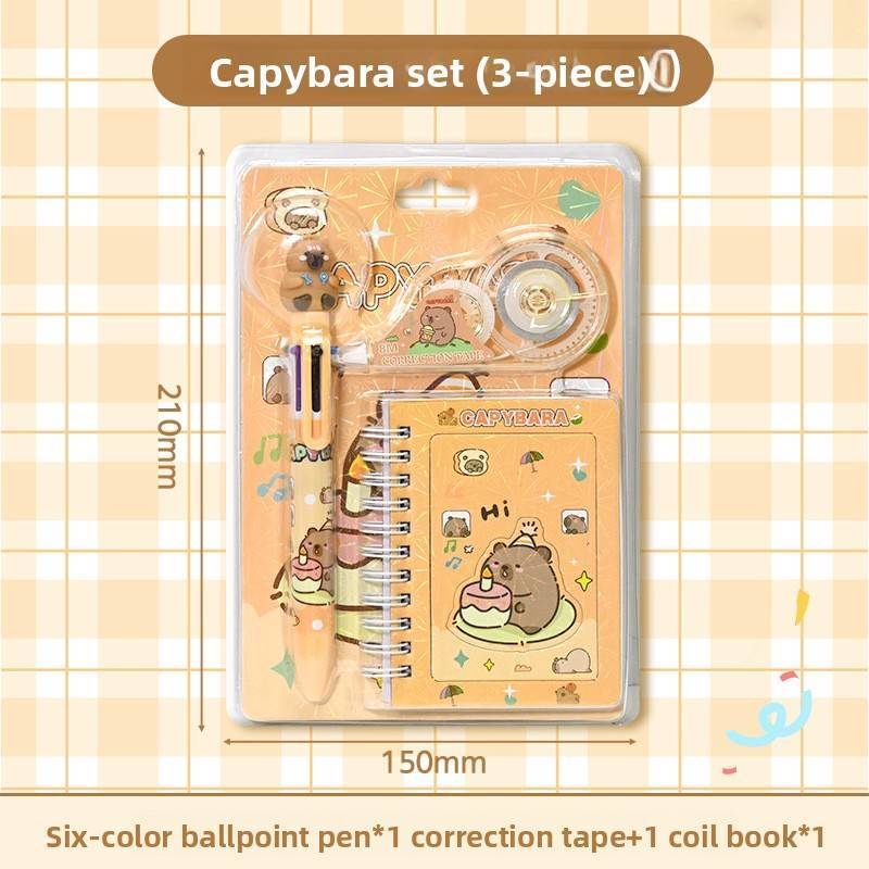 Capybara Kids Stationery Set With Notebook And Pen For School Gift And Party Favor Capybara
