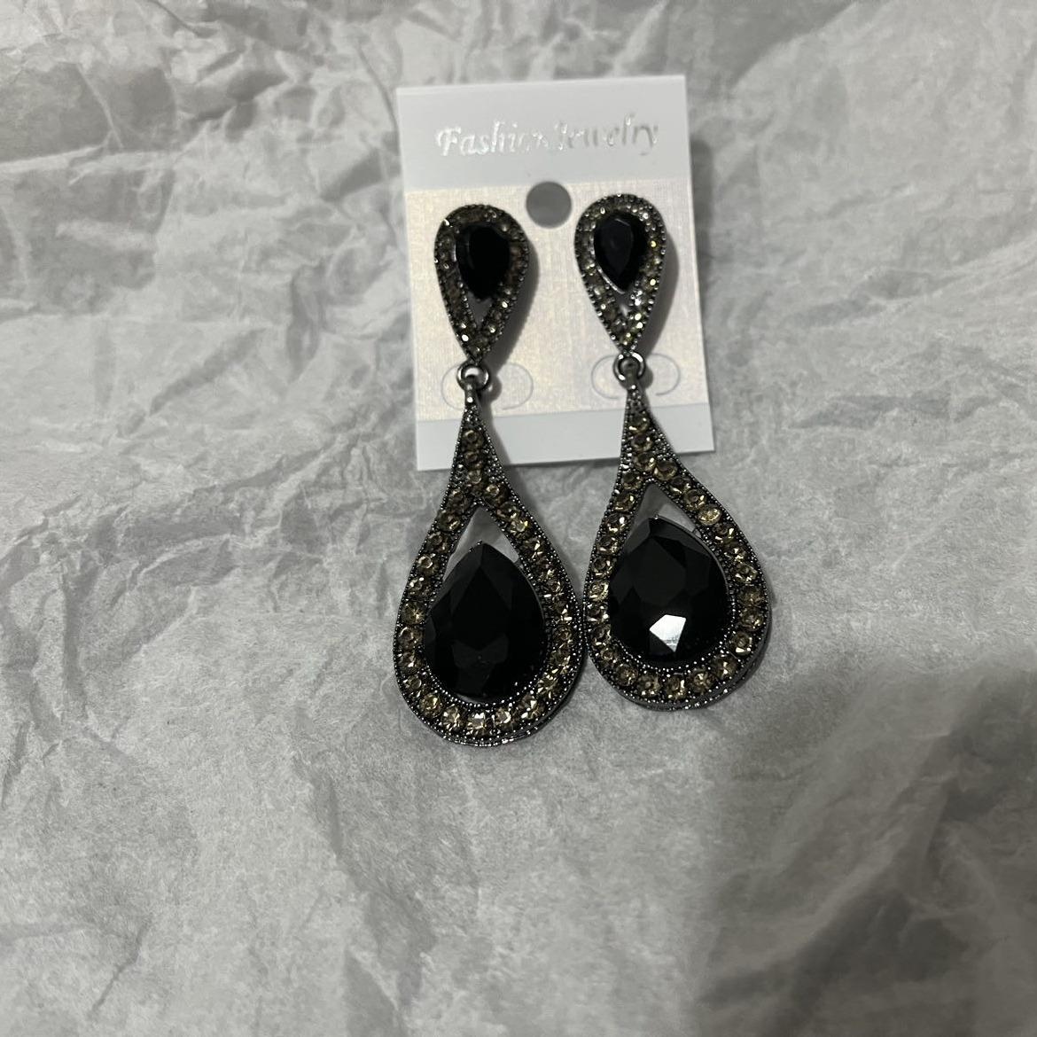 

Геометрические серьги-капли из кристаллов для женщин, европейская и американская мода, ретро, свадебные серьги для невесты