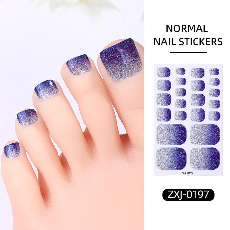 New Summer Glossy Pink Gradient Toenail Stickers, Perfect for Beachy Girls, Trending Nail Art Stickers.