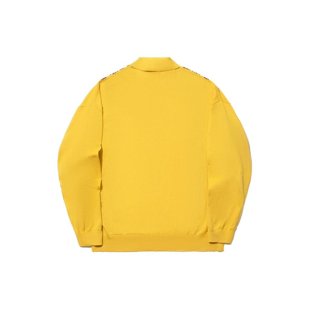 Li-Ning x Bruce Lee Co-branded Color-blocked Knitted Polo Sweatshirt Brown Men AMBT239-1