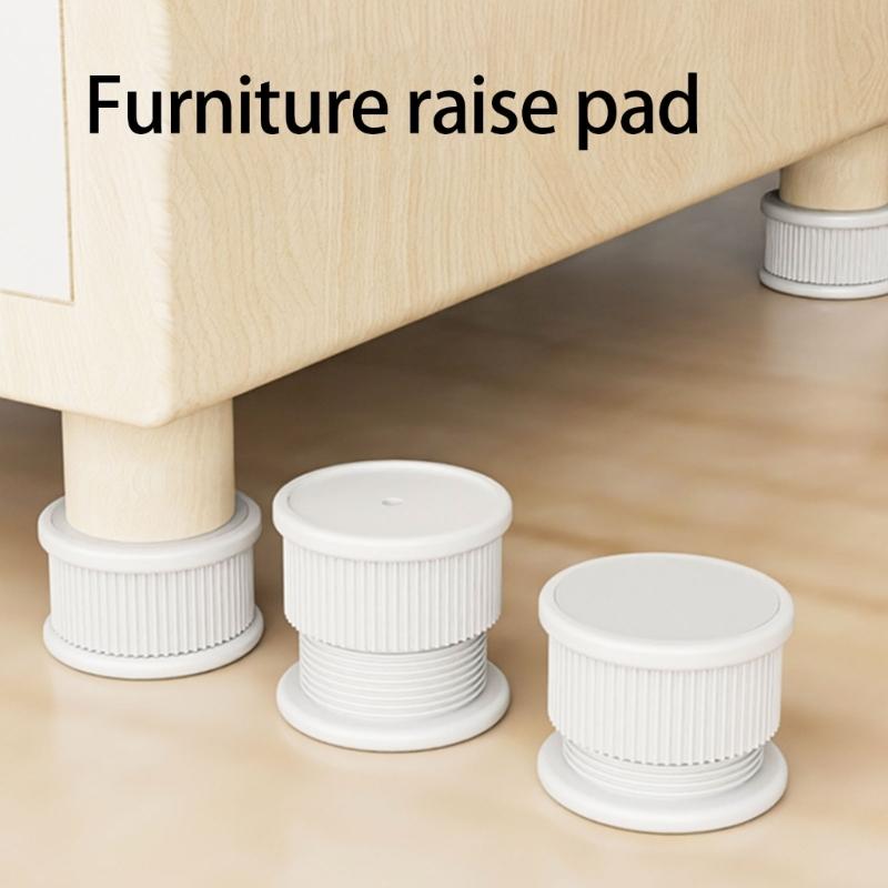 Without Drill Risers Providing Adjustable Height and Stability Support for Furniture Leveling In Cabinets and Wardrobes