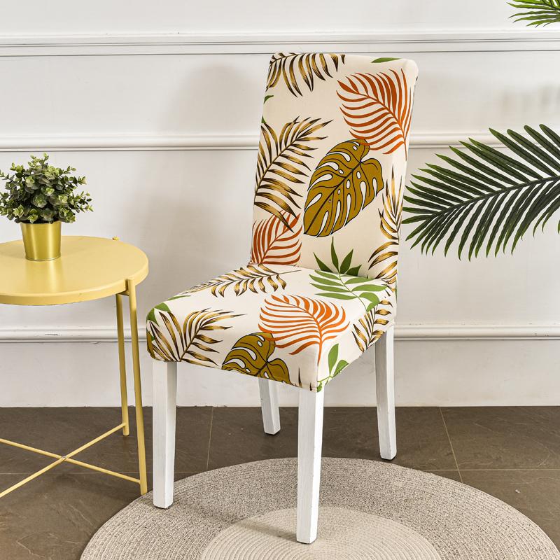 Blätter-Druck, dehnbar, elastisch, Spandex, für Hochzeit, Esszimmer, Büro, Bankett, Housse de Chaise-Stuhlbezug