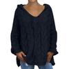 Women's Casual Fashion Sweater Knitting Pullover Loose Hooded Sweater